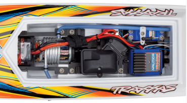 TRX38104-8ORNG Blast Elektro Rennboot TRAXXAS weiß/orange 23-Zoll Brushed